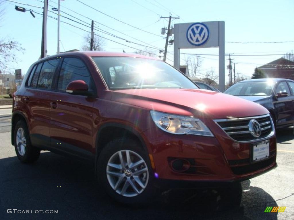 2011 Tiguan S 4Motion - Wild Cherry Metallic / Sandstone photo #1