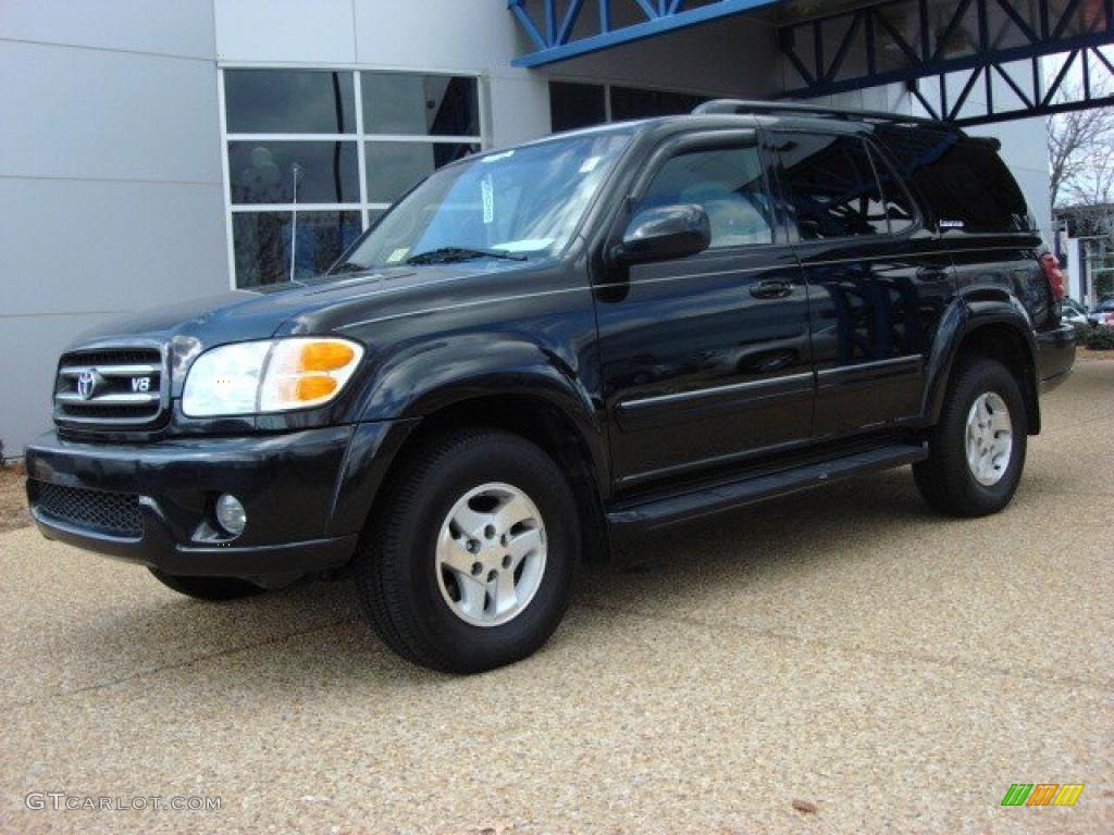 2002 Sequoia Limited 4WD - Imperial Jade Green Mica / Oak photo #2
