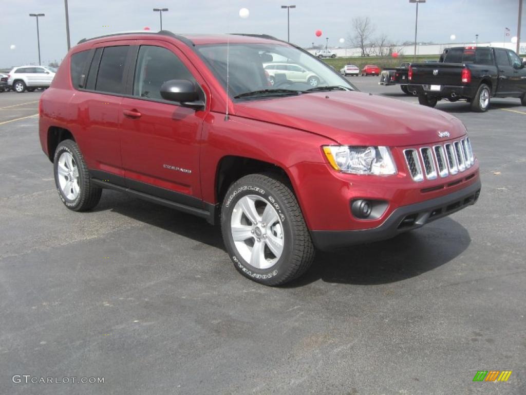 Deep Cherry Red Crystal Pearl 2011 Jeep Compass 2.4 Latitude 4x4 Exterior Photo #46858653