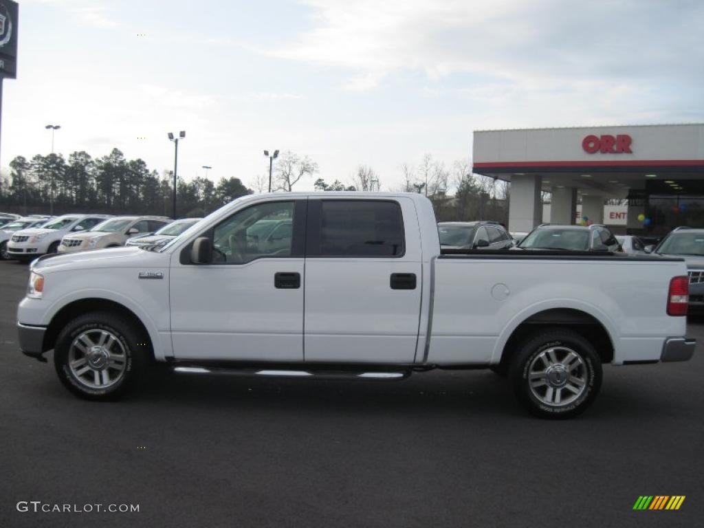 2006 F150 Lariat SuperCrew - Oxford White / Tan photo #2