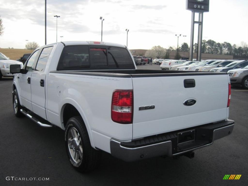 2006 F150 Lariat SuperCrew - Oxford White / Tan photo #3