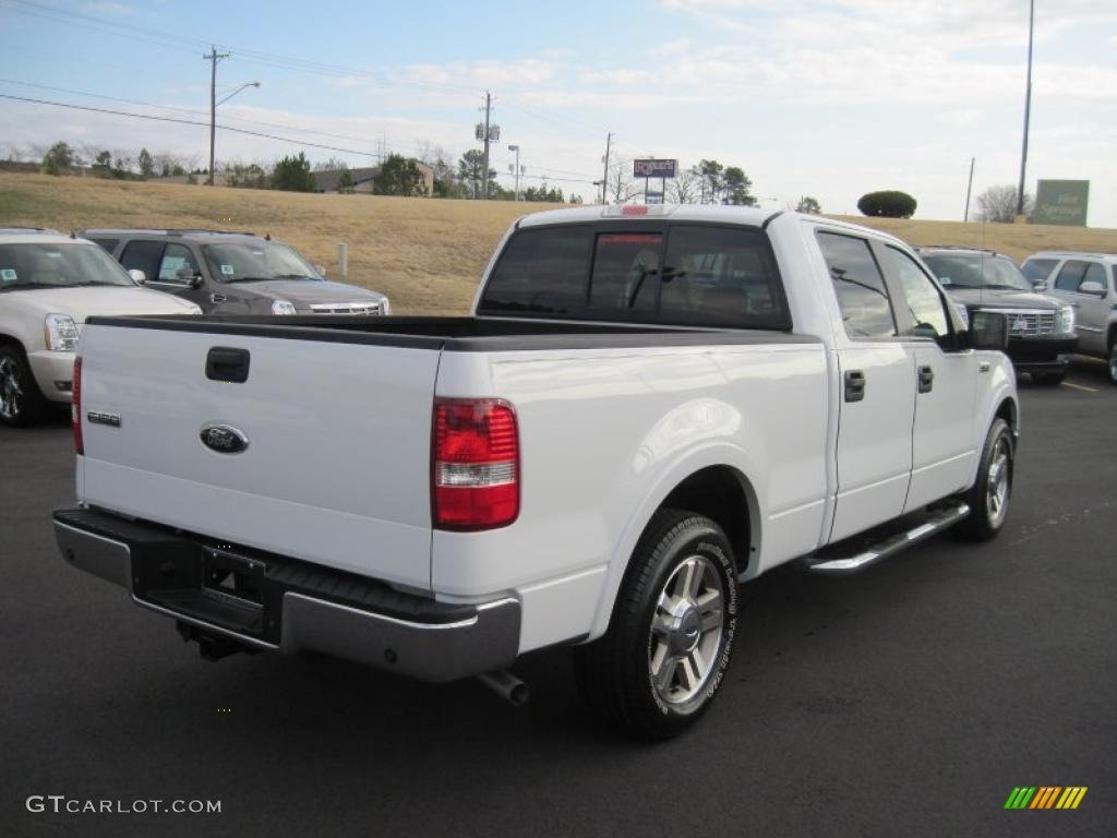 2006 F150 Lariat SuperCrew - Oxford White / Tan photo #5