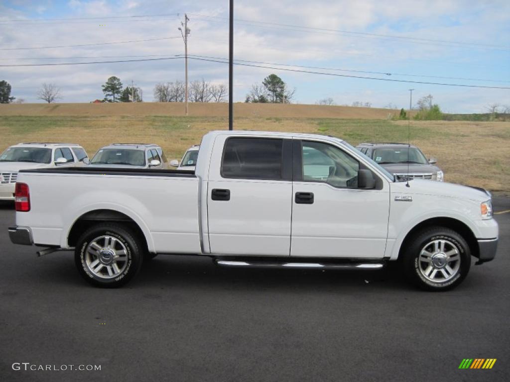 2006 F150 Lariat SuperCrew - Oxford White / Tan photo #6