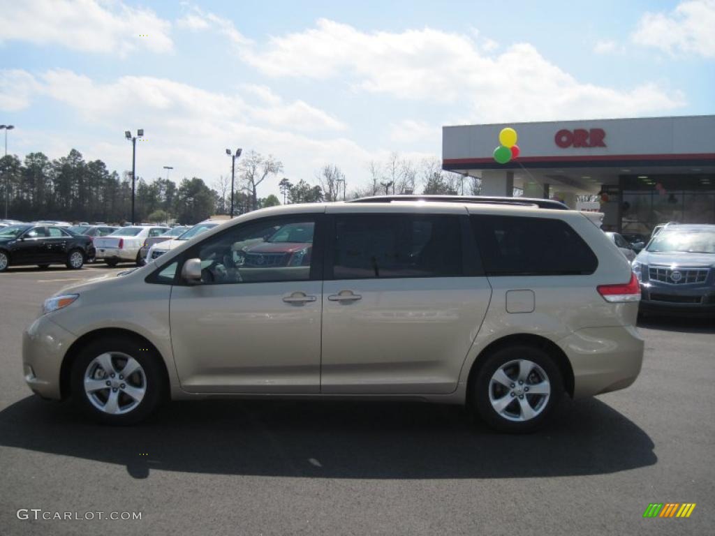 2011 Sienna LE - Sandy Beach Metallic / Bisque photo #2