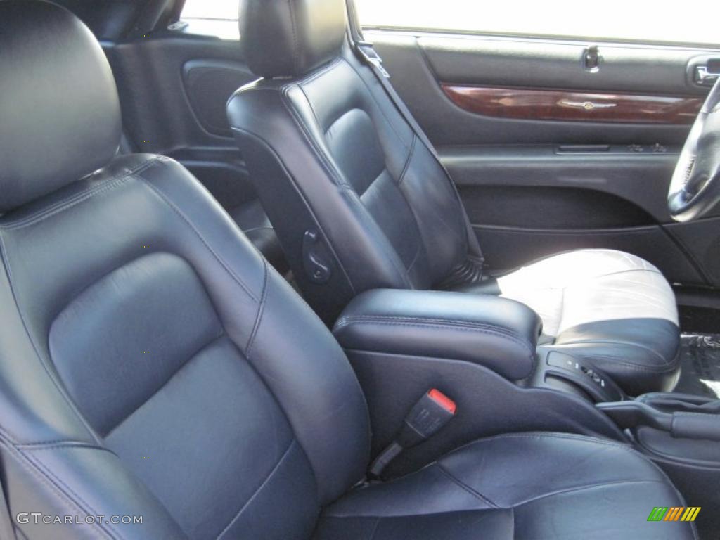 Deep Royal Blue Interior 2002 Chrysler Sebring Limited Convertible Photo #46862355