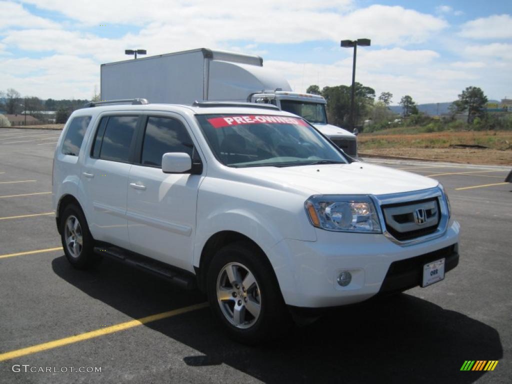 2011 Pilot EX-L - Taffeta White / Gray photo #7