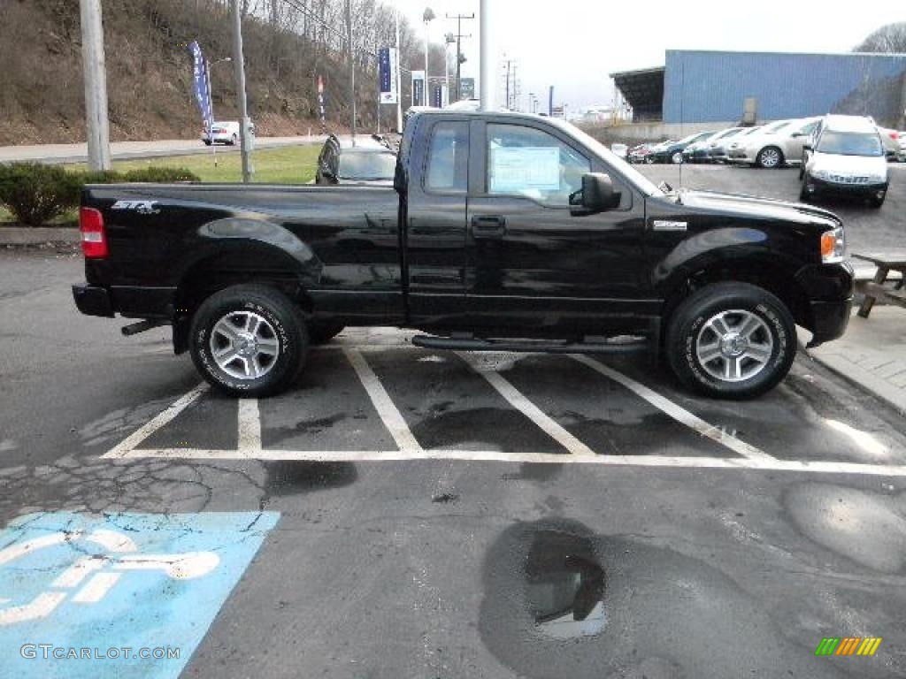 Black 2008 Ford F150 STX Regular Cab 4x4 Exterior Photo #46862877