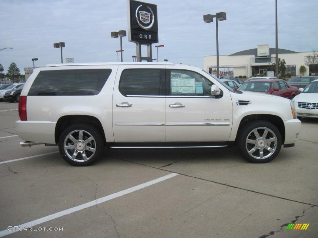 2011 Escalade ESV Luxury - White Diamond Tricoat / Cashmere/Cocoa photo #4