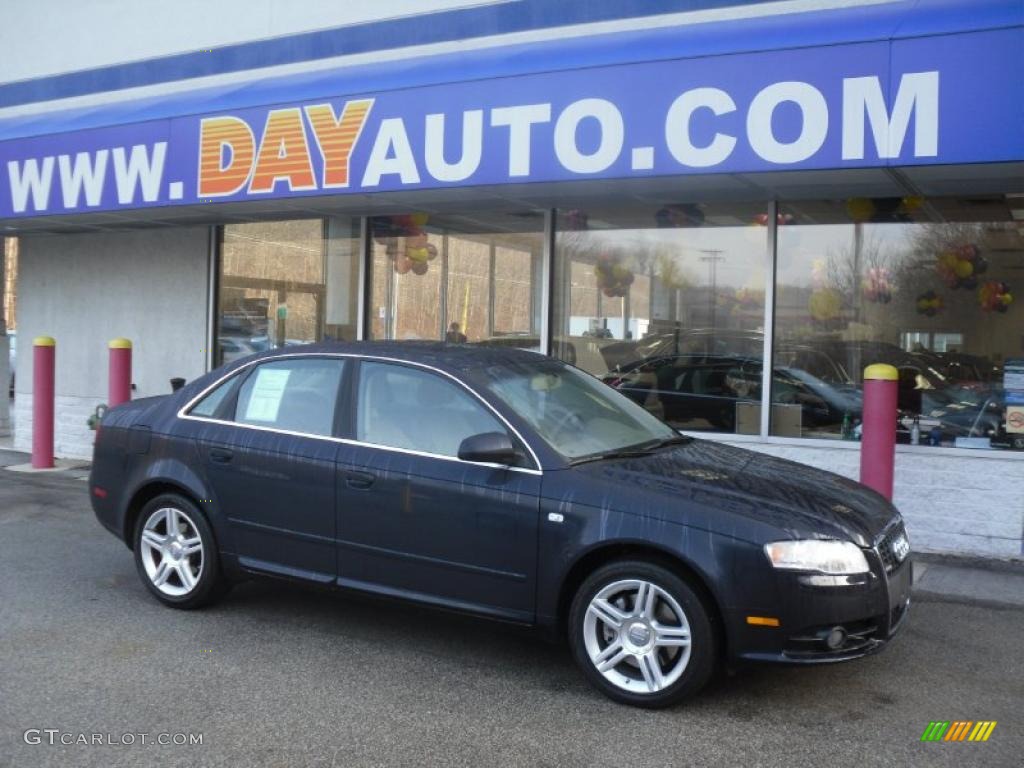 2008 A4 2.0T quattro Sedan - Deep Sea Blue Pearl Effect / Beige photo #1