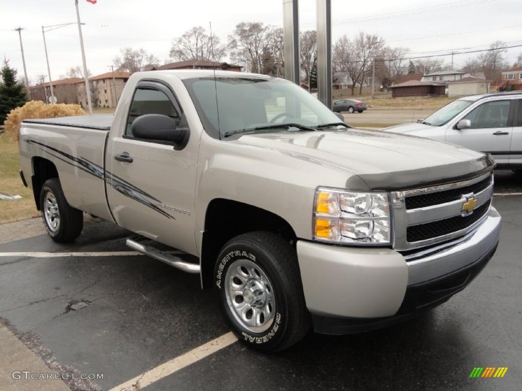 2008 Silverado 1500 LS Regular Cab - Silver Birch Metallic / Dark Titanium photo #3