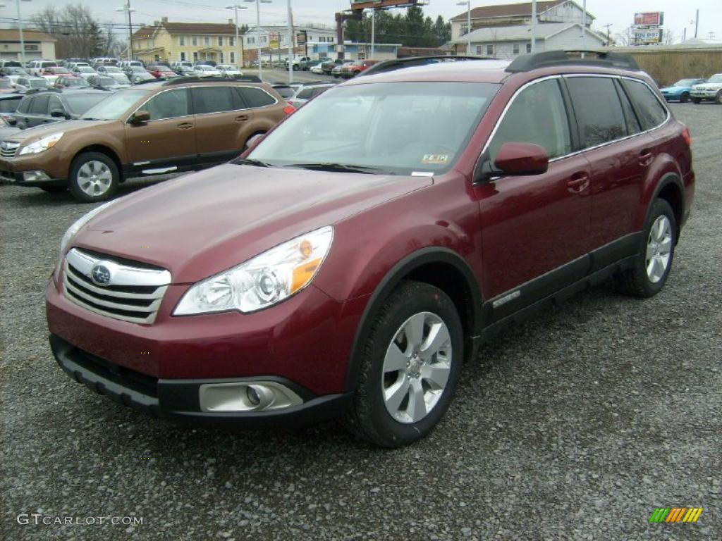 2011 Outback 2.5i Premium Wagon - Ruby Red Pearl / Warm Ivory photo #7
