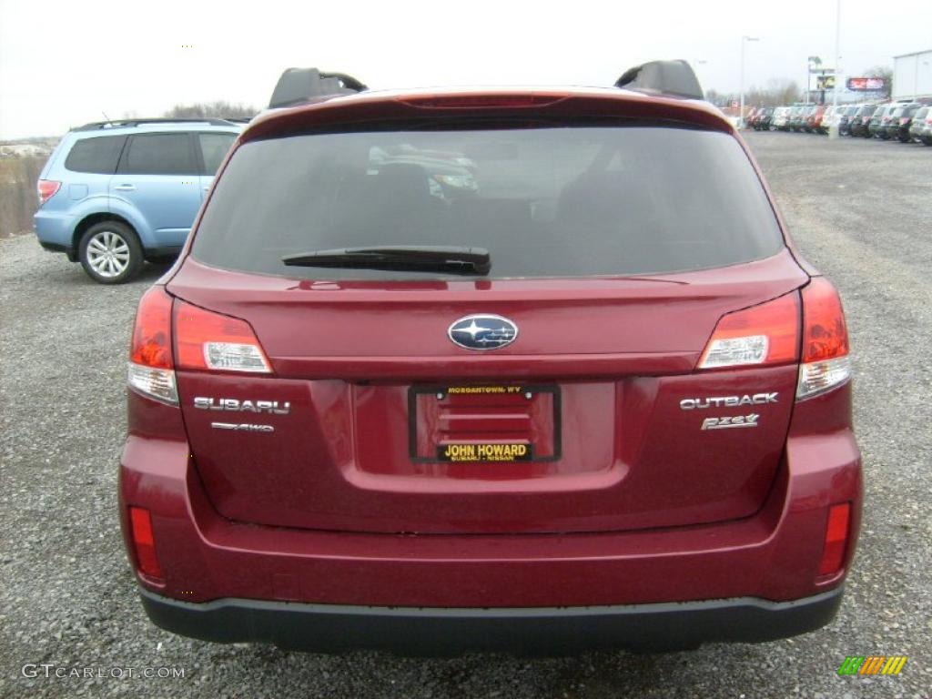 2011 Outback 2.5i Premium Wagon - Ruby Red Pearl / Warm Ivory photo #9