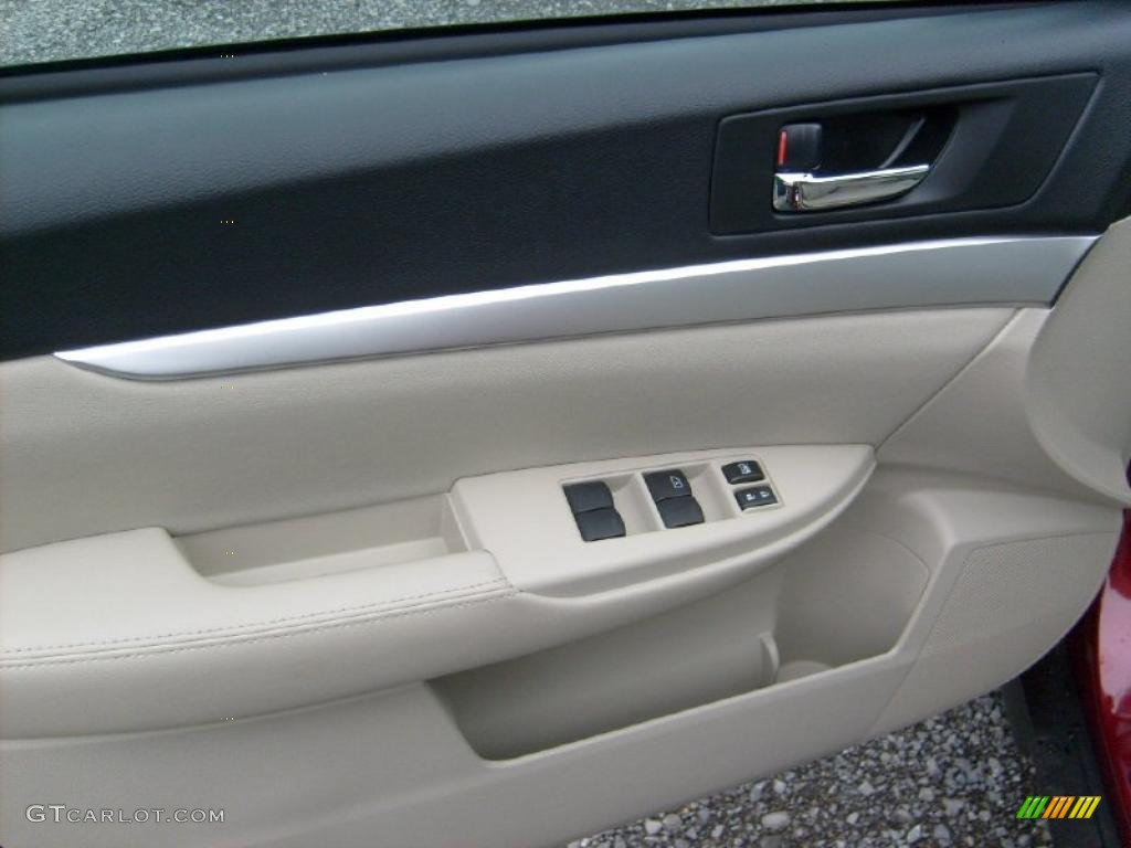 2011 Outback 2.5i Premium Wagon - Ruby Red Pearl / Warm Ivory photo #13