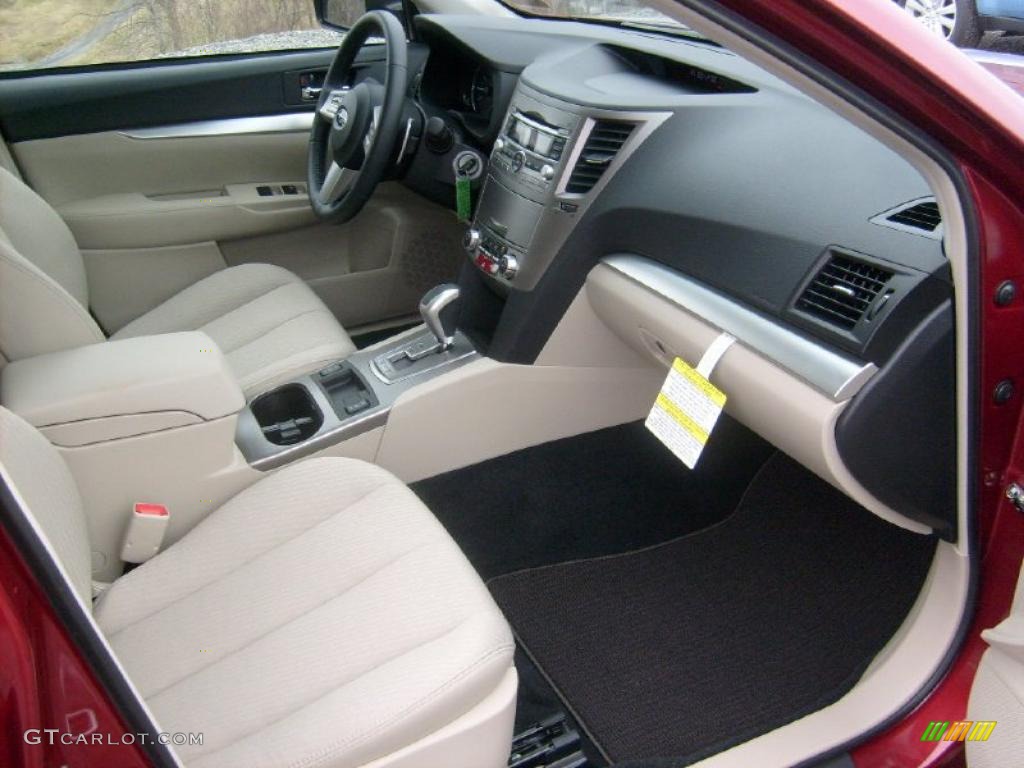 2011 Outback 2.5i Premium Wagon - Ruby Red Pearl / Warm Ivory photo #17