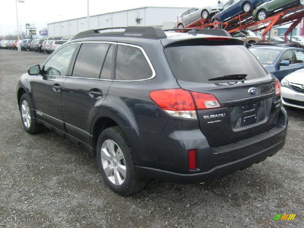 2011 Outback 2.5i Limited Wagon - Graphite Gray Metallic / Off Black photo #8