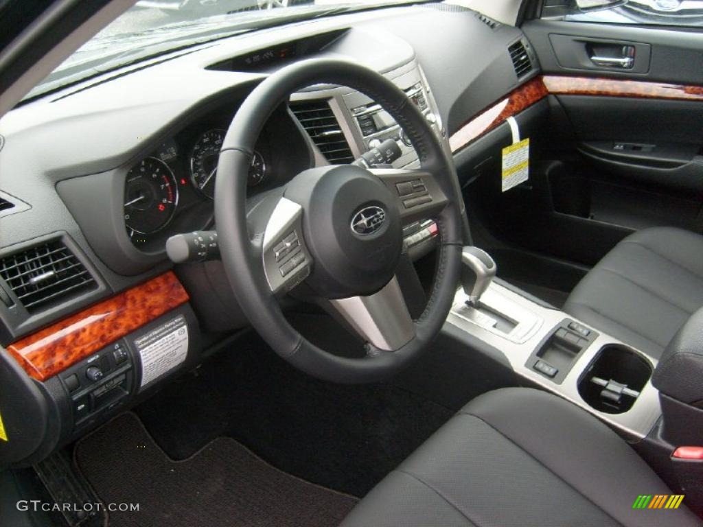 Off Black Interior 2011 Subaru Outback 2.5i Limited Wagon Photo #46865430
