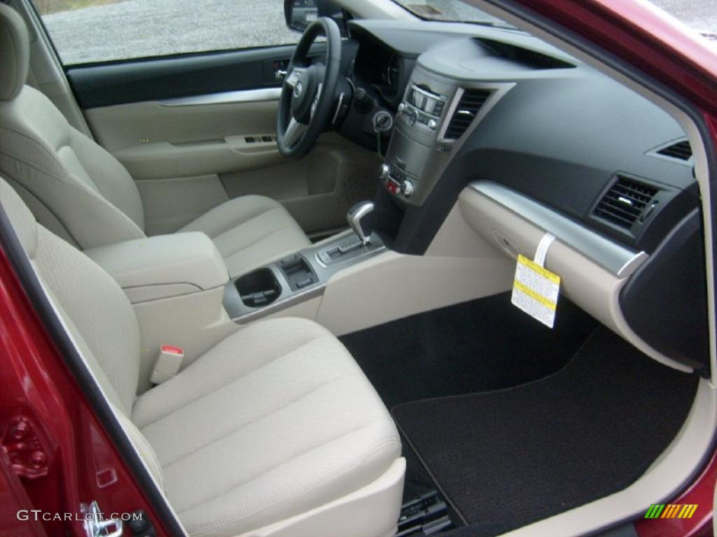 2011 Outback 2.5i Premium Wagon - Ruby Red Pearl / Warm Ivory photo #6