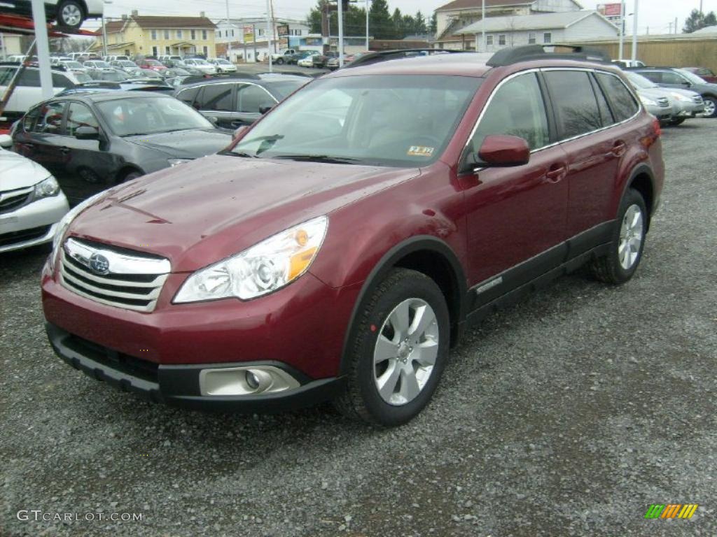 2011 Outback 2.5i Premium Wagon - Ruby Red Pearl / Warm Ivory photo #7