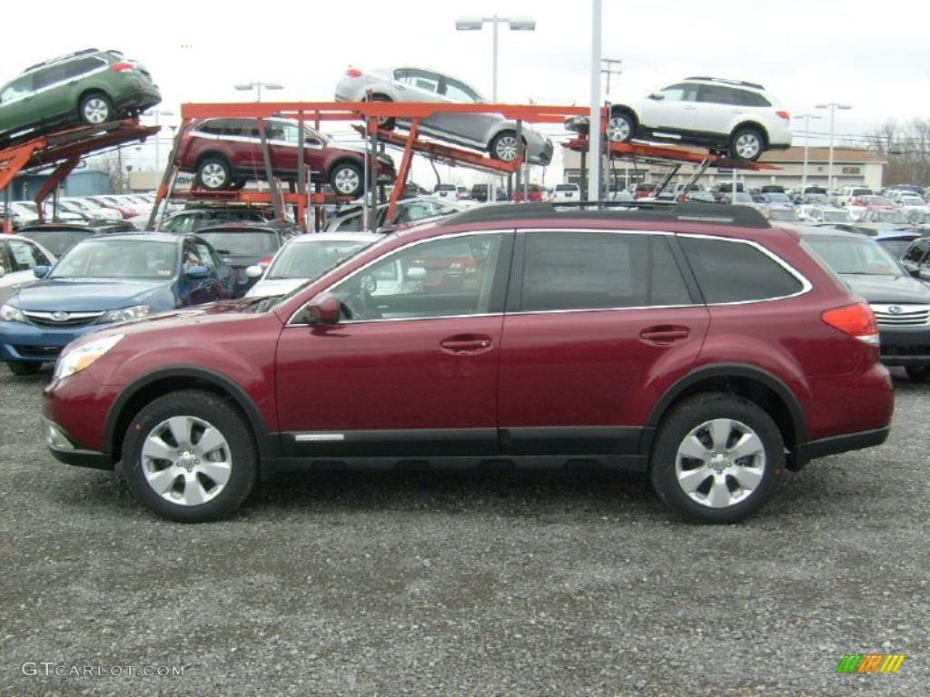 2011 Outback 2.5i Premium Wagon - Ruby Red Pearl / Warm Ivory photo #8