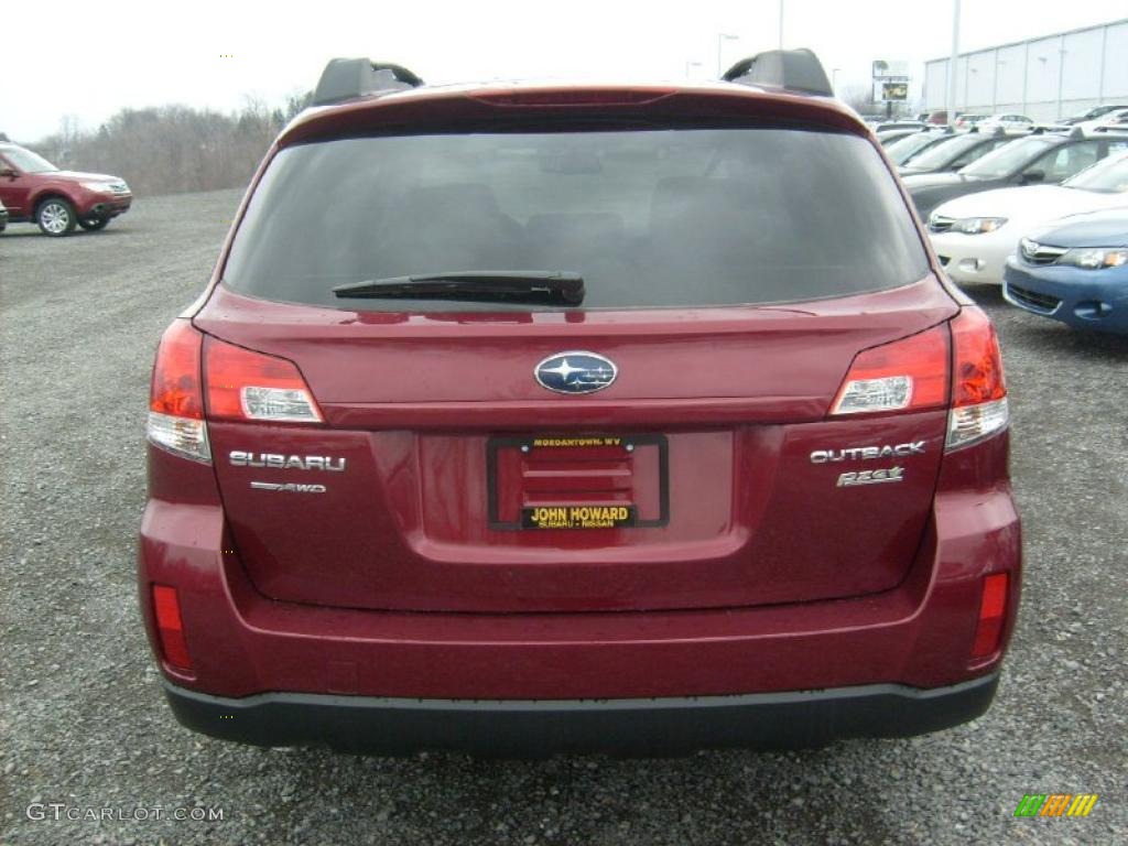 2011 Outback 2.5i Premium Wagon - Ruby Red Pearl / Warm Ivory photo #10