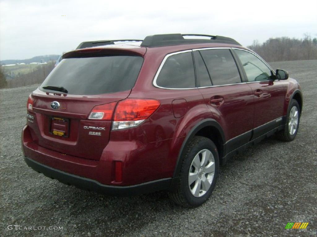 2011 Outback 2.5i Premium Wagon - Ruby Red Pearl / Warm Ivory photo #11