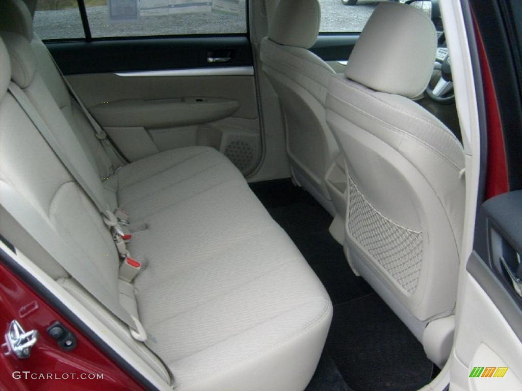 2011 Outback 2.5i Premium Wagon - Ruby Red Pearl / Warm Ivory photo #16