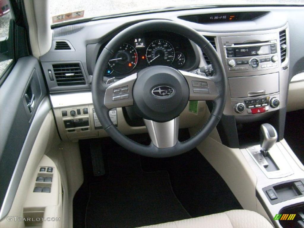2011 Outback 2.5i Premium Wagon - Crystal Black Silica / Warm Ivory photo #14