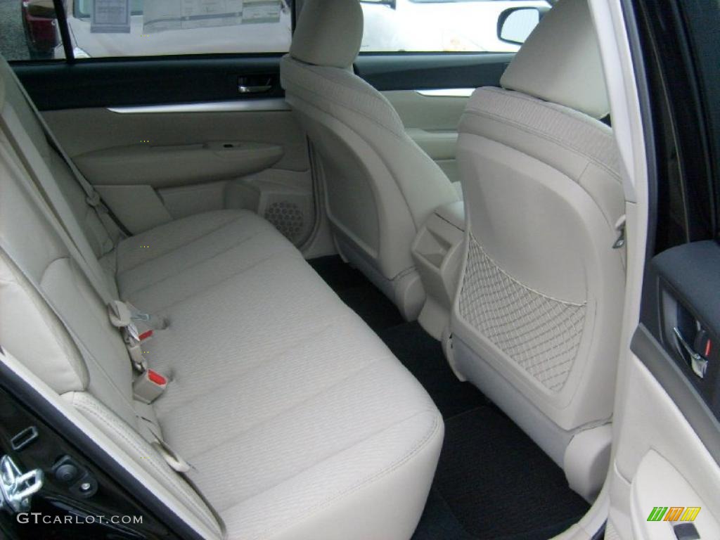 2011 Outback 2.5i Premium Wagon - Crystal Black Silica / Warm Ivory photo #15