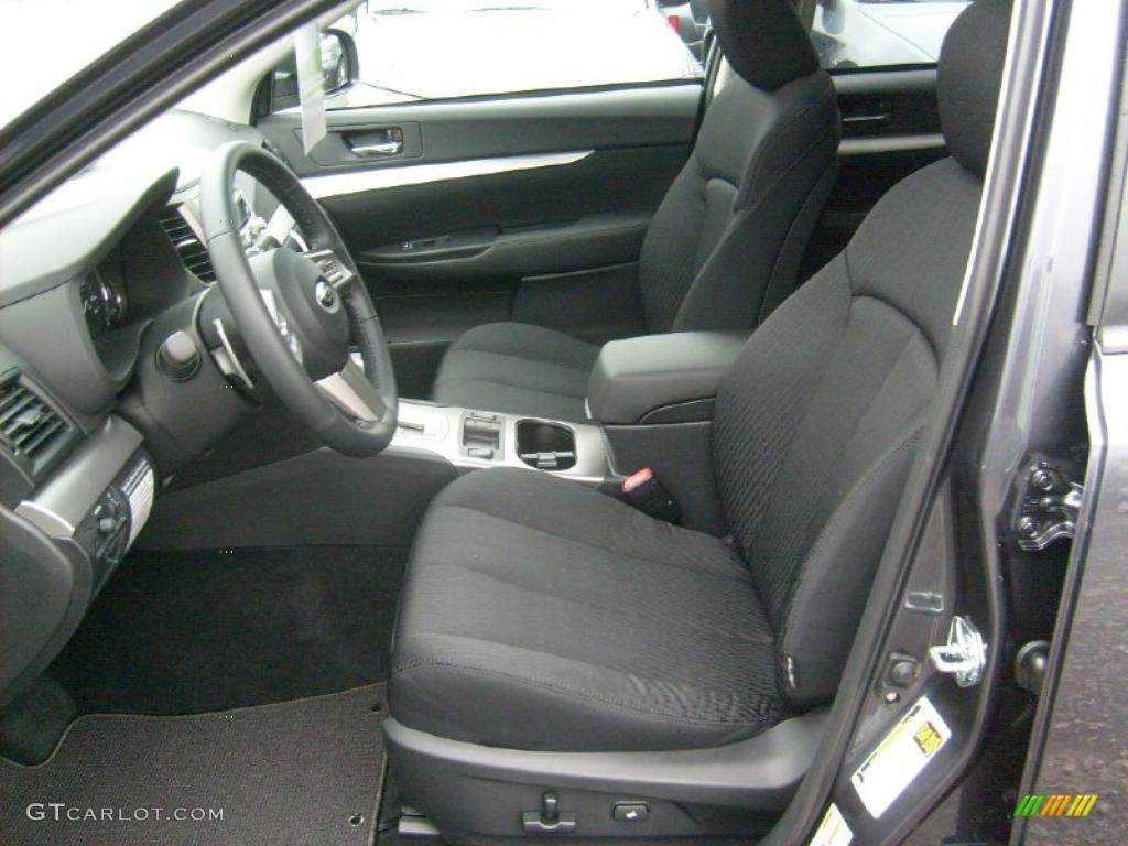 2011 Outback 2.5i Premium Wagon - Graphite Gray Metallic / Off Black photo #3