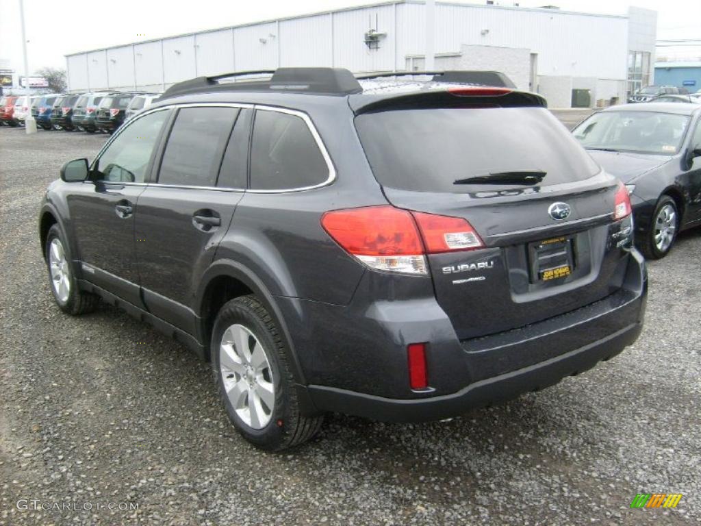 2011 Outback 2.5i Premium Wagon - Graphite Gray Metallic / Off Black photo #8