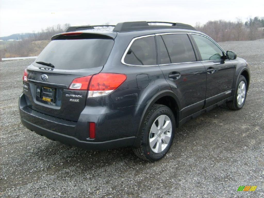 2011 Outback 2.5i Premium Wagon - Graphite Gray Metallic / Off Black photo #10