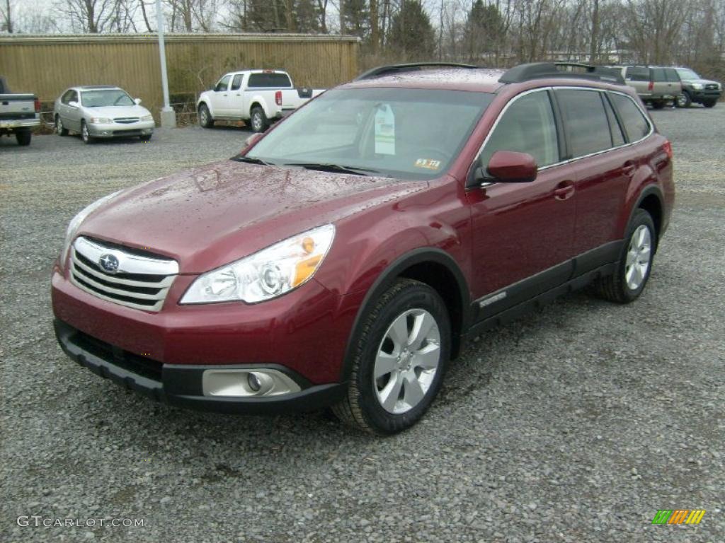 2011 Outback 2.5i Premium Wagon - Ruby Red Pearl / Warm Ivory photo #7