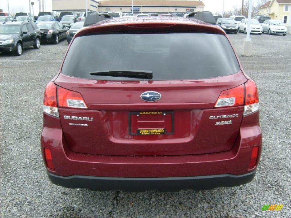 2011 Outback 2.5i Premium Wagon - Ruby Red Pearl / Warm Ivory photo #9