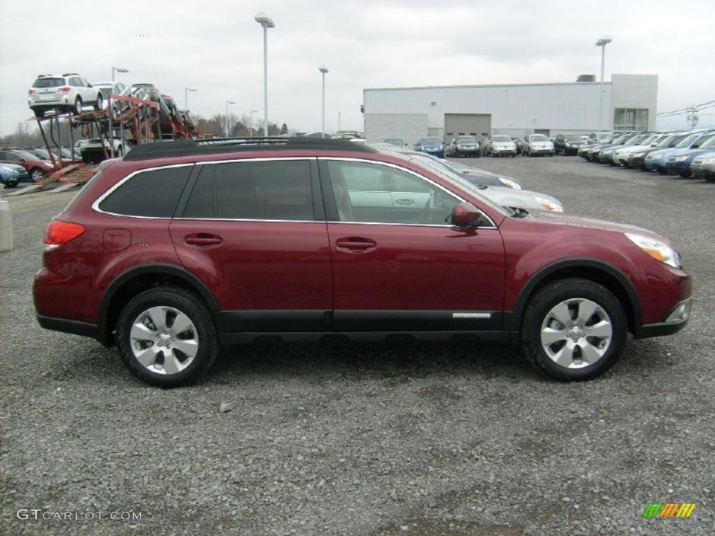 2011 Outback 2.5i Premium Wagon - Ruby Red Pearl / Warm Ivory photo #11