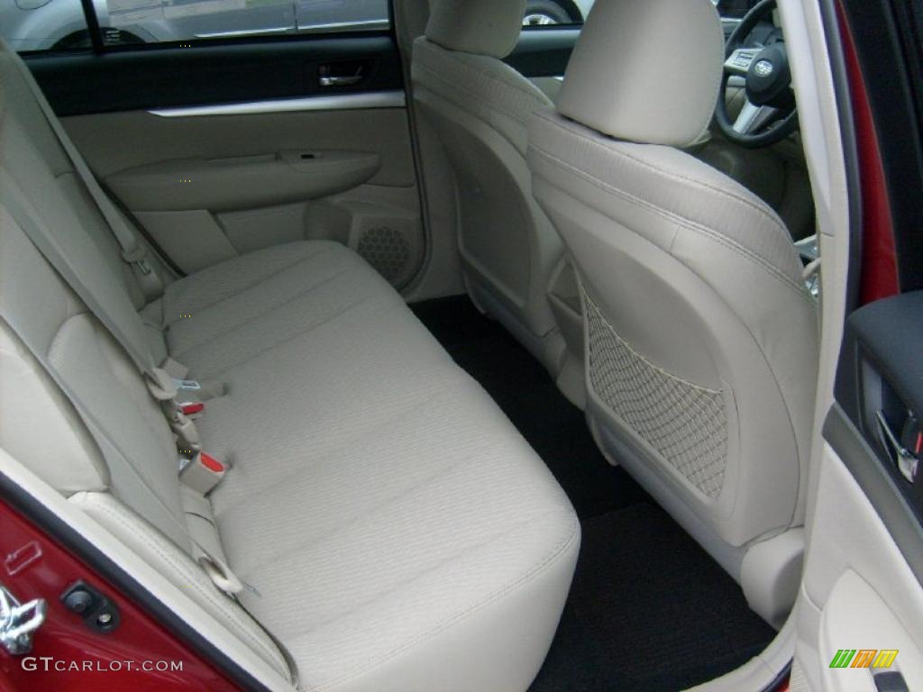 2011 Outback 2.5i Premium Wagon - Ruby Red Pearl / Warm Ivory photo #16