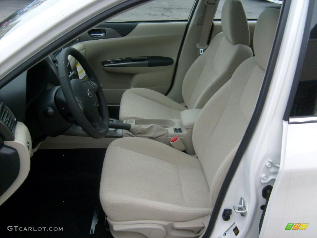 2011 Impreza 2.5i Premium Sedan - Satin White Pearl / Ivory photo #3