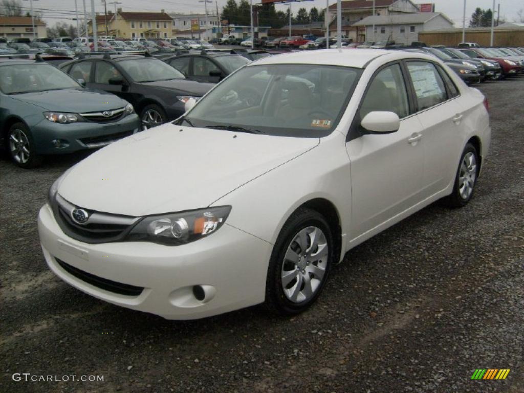 2011 Impreza 2.5i Sedan - Satin White Pearl / Ivory photo #7