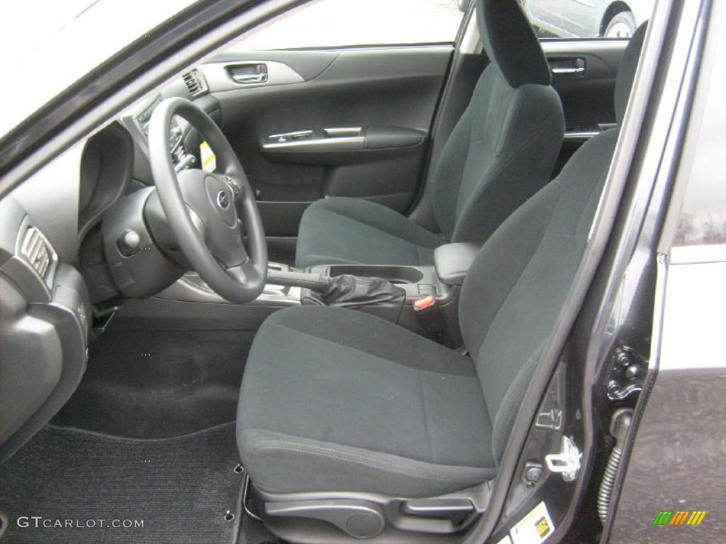 Carbon Black Interior 2011 Subaru Impreza 2.5i Sedan Photo #46866558