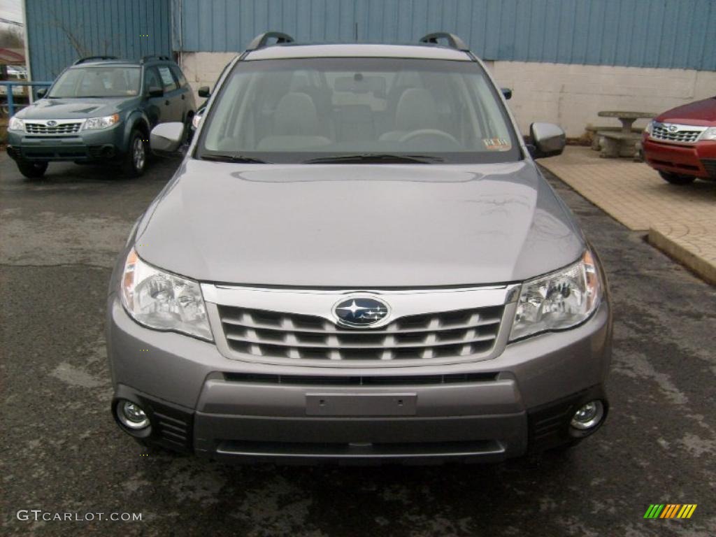 2011 Forester 2.5 X Limited - Steel Silver Metallic / Platinum photo #2