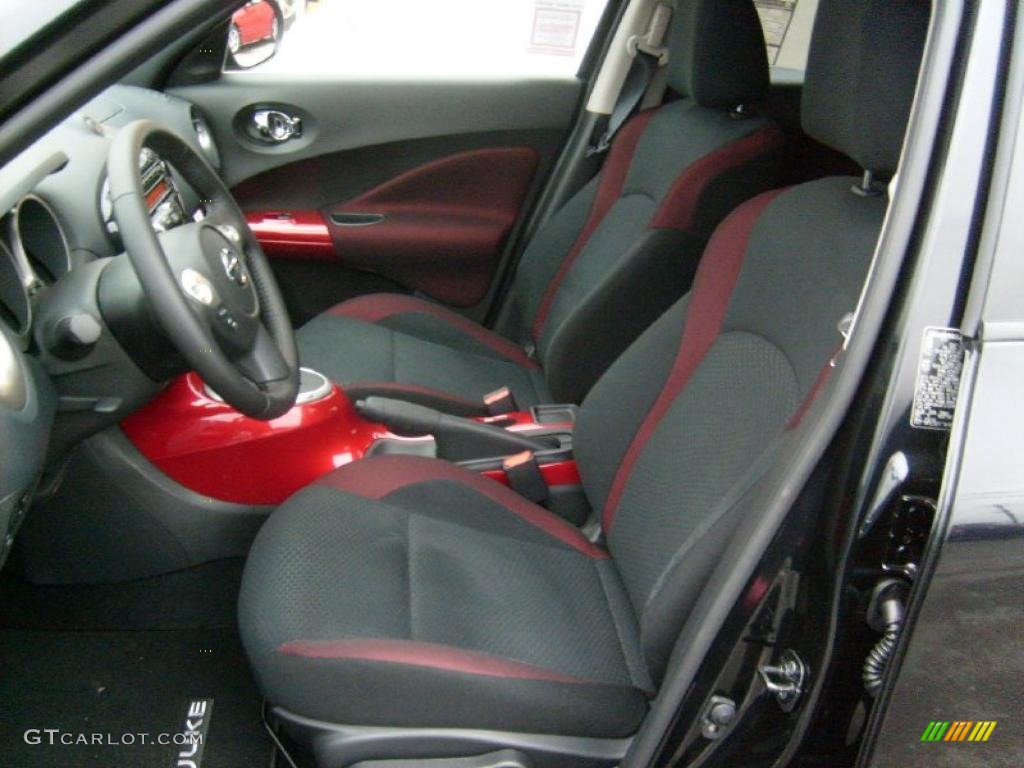 Black/Red w/Red Trim Interior 2011 Nissan Juke SV AWD Photo #46867899