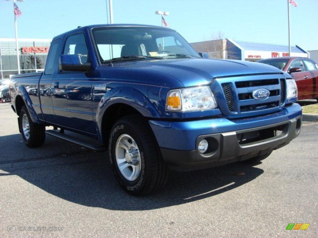 2010 Ranger Sport SuperCab - Vista Blue Metallic / Medium Dark Flint photo #1