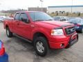 2007 Bright Red Ford F150 STX SuperCab 4x4  photo #3