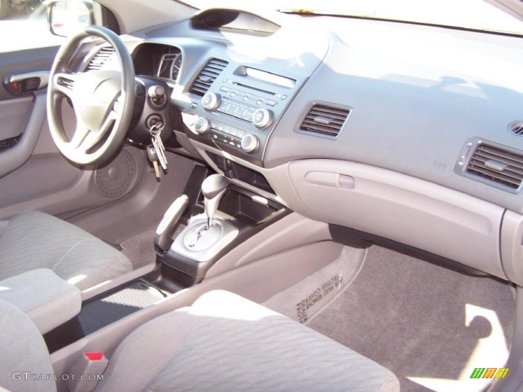 2010 Civic LX Coupe - Crystal Black Pearl / Gray photo #7