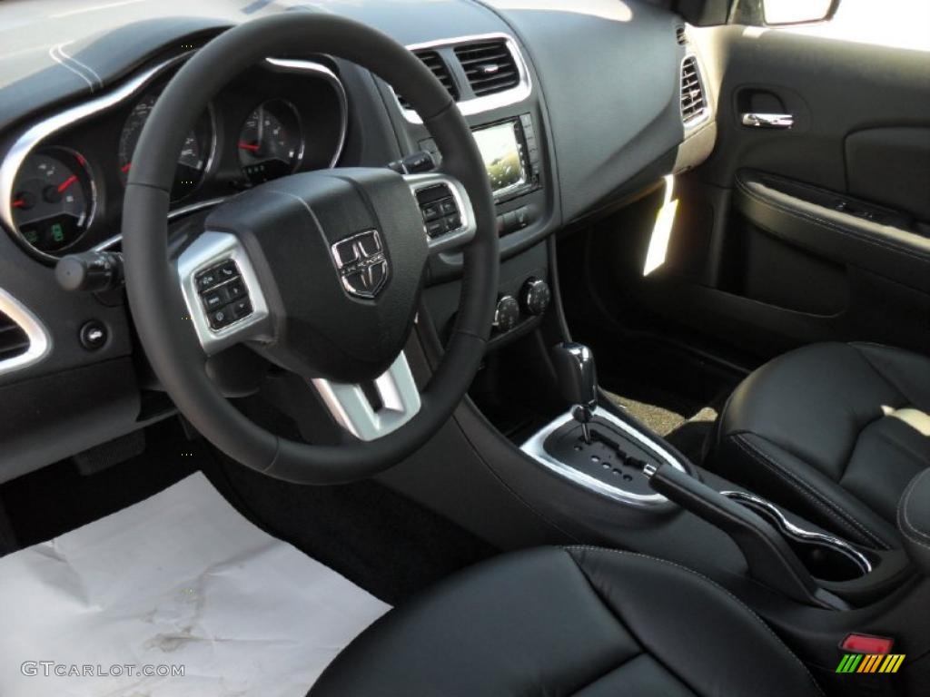 Black Interior 2011 Dodge Avenger Lux Photo #46877195