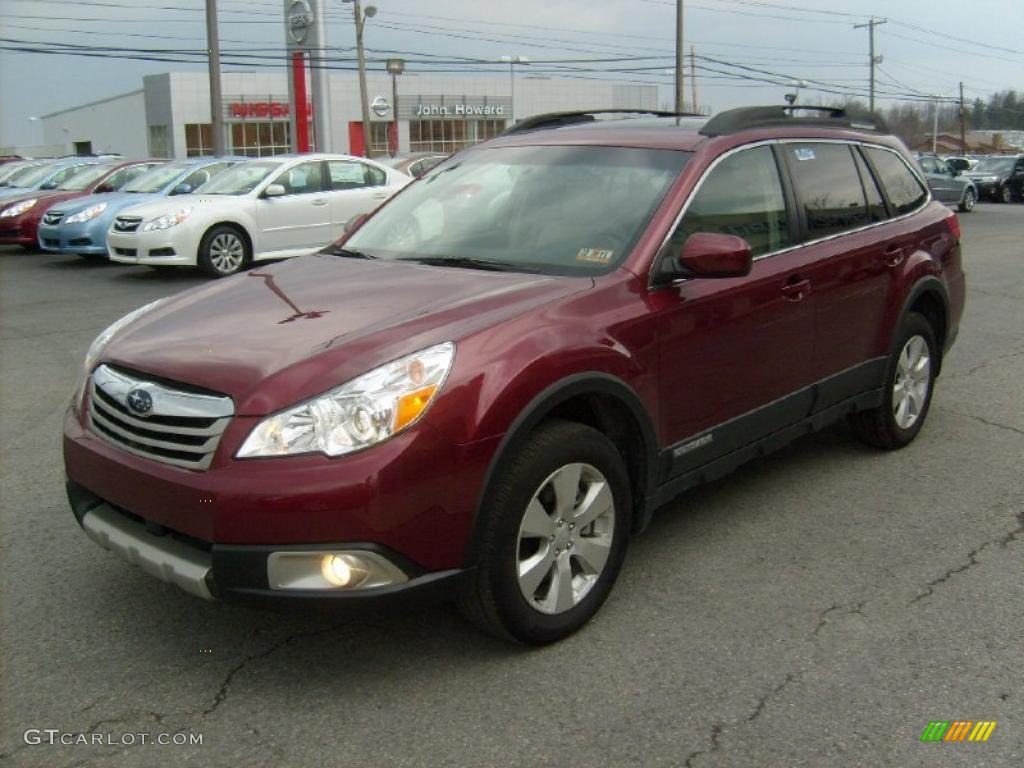 2011 Outback 3.6R Limited Wagon - Ruby Red Pearl / Warm Ivory photo #3