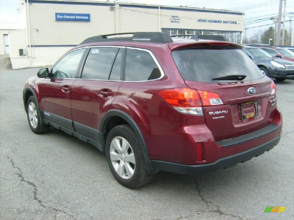 2011 Outback 3.6R Limited Wagon - Ruby Red Pearl / Warm Ivory photo #8