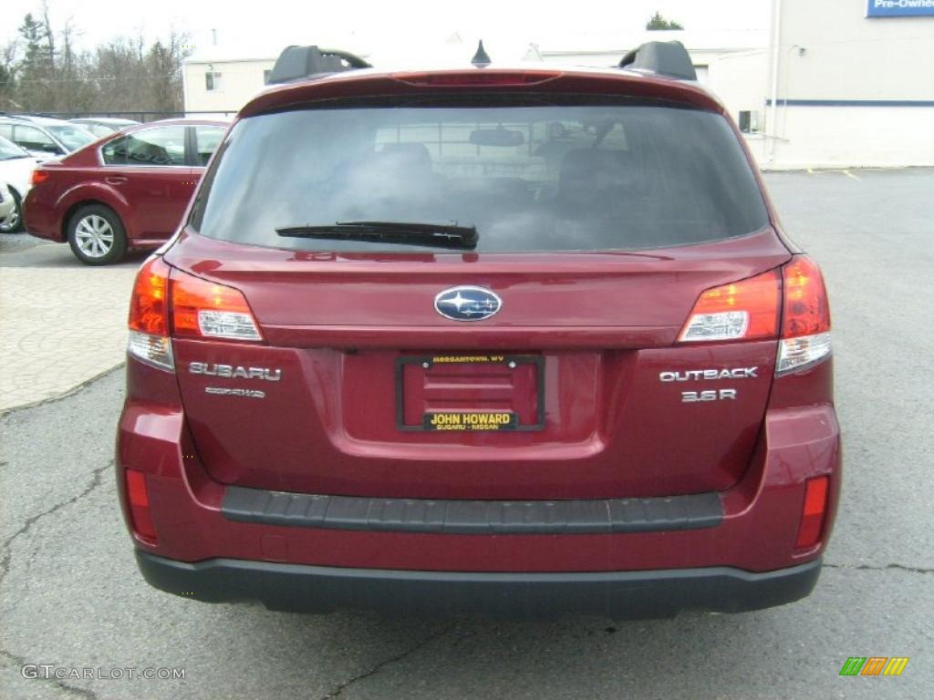 2011 Outback 3.6R Limited Wagon - Ruby Red Pearl / Warm Ivory photo #9
