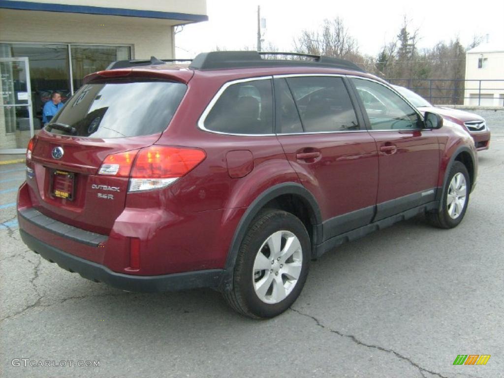 2011 Outback 3.6R Limited Wagon - Ruby Red Pearl / Warm Ivory photo #10