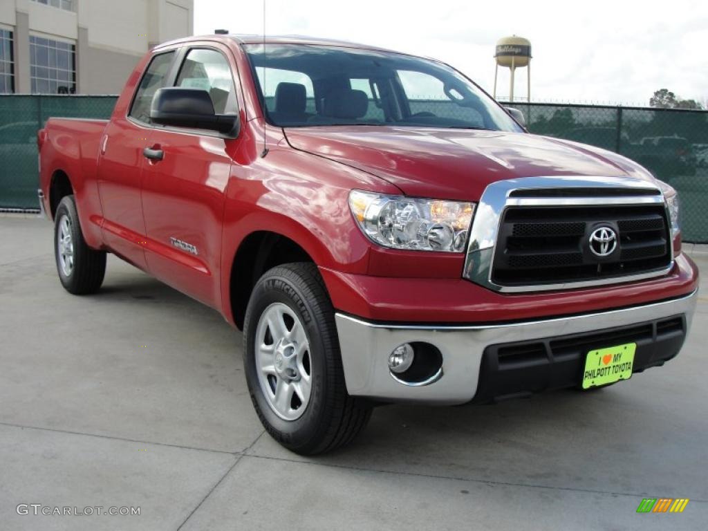 Barcelona Red Metallic 2011 Toyota Tundra Double Cab Exterior Photo #46879781