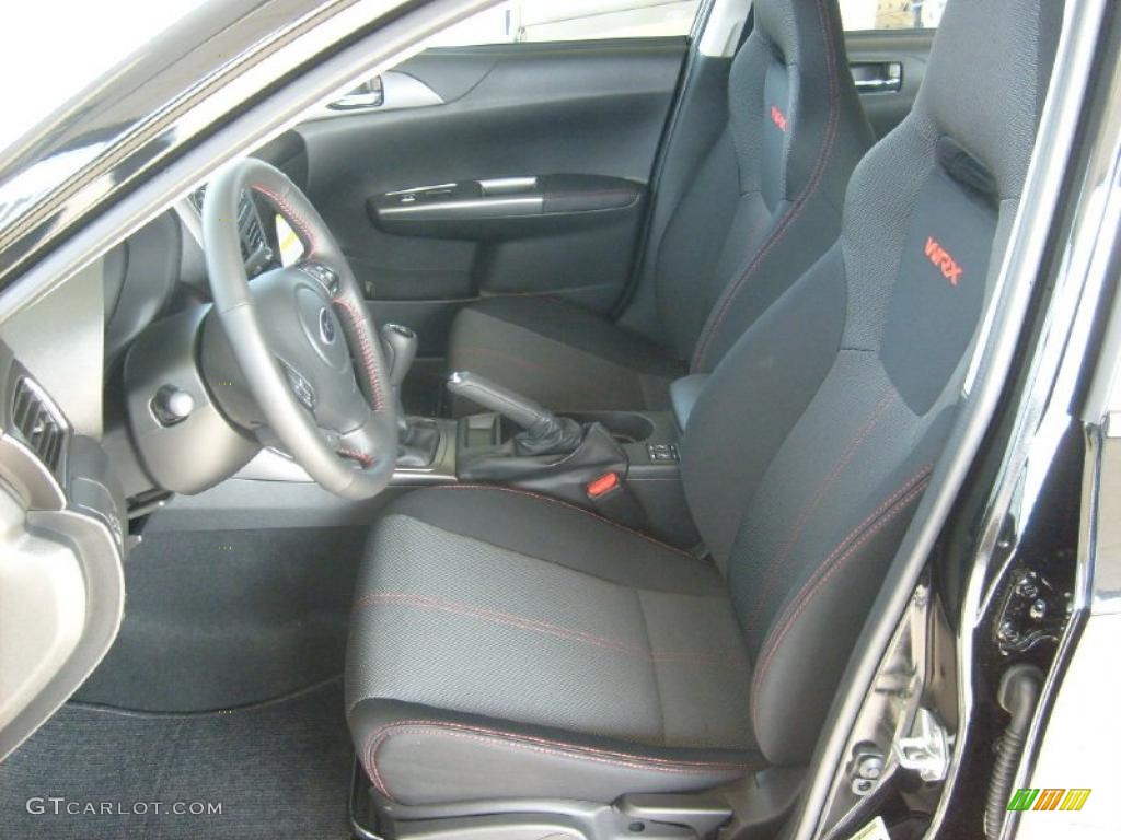 Carbon Black Interior 2011 Subaru Impreza WRX Sedan Photo #46880216